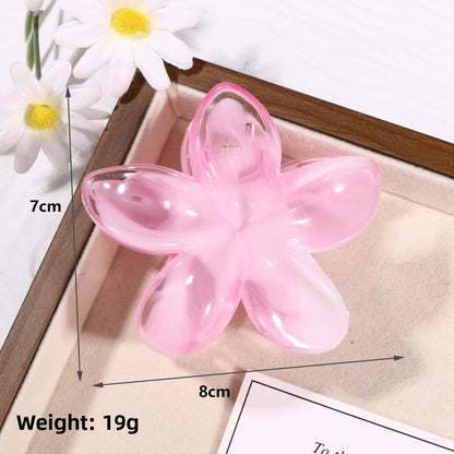 Sweet Pink Marble Hair Claw Made Of Durable PS Material, Stylish Hair Accessory For Everyday Use