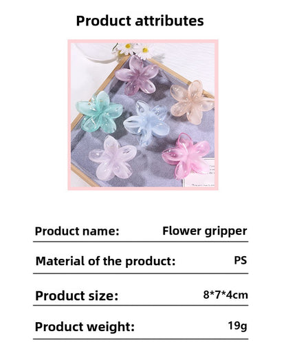 Sweet Pink Marble Hair Claw Made Of Durable PS Material, Stylish Hair Accessory For Everyday Use