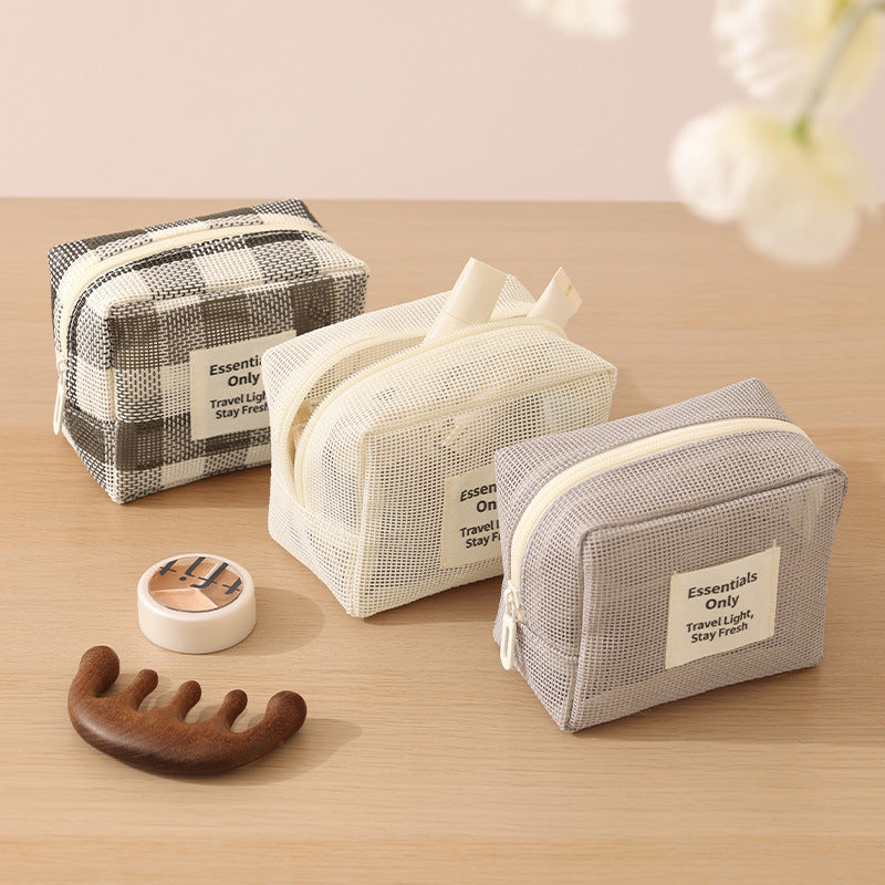 Lattice Cosmetic Bag Featuring Stylish Design For Convenient Storage