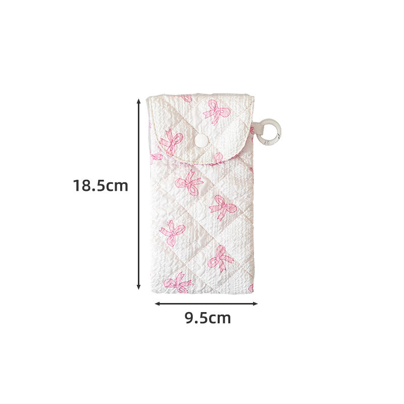 Floral Cloth Eyeglasses Case In Rose Red, Stylish And Durable Eyewear Accessory