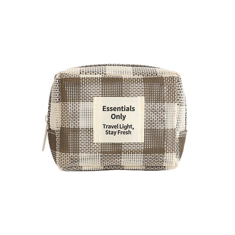 Lattice Cosmetic Bag Featuring Stylish Design For Convenient Storage