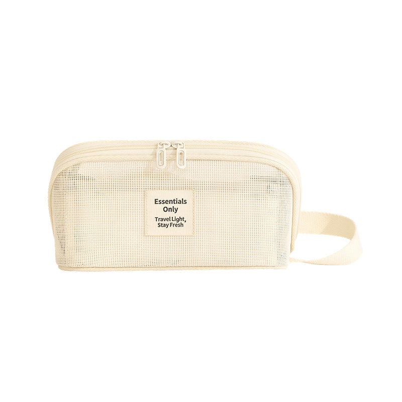 Lattice Net Cosmetic Bag Featuring Durable Design For Easy Storage And Travel