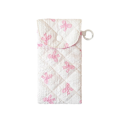 Floral Cloth Eyeglasses Case In Rose Red, Stylish And Durable Eyewear Accessory