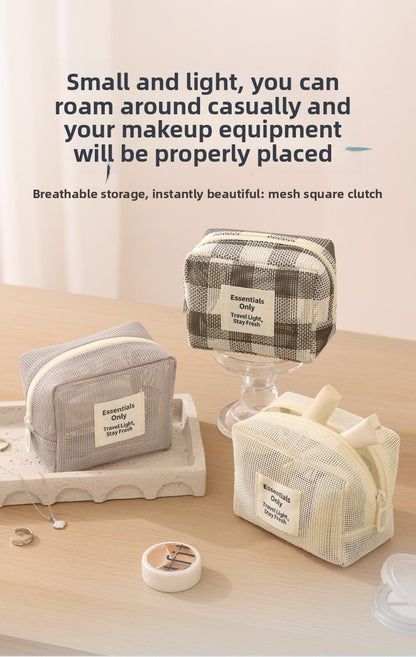 Lattice Cosmetic Bag Featuring Stylish Design For Convenient Storage
