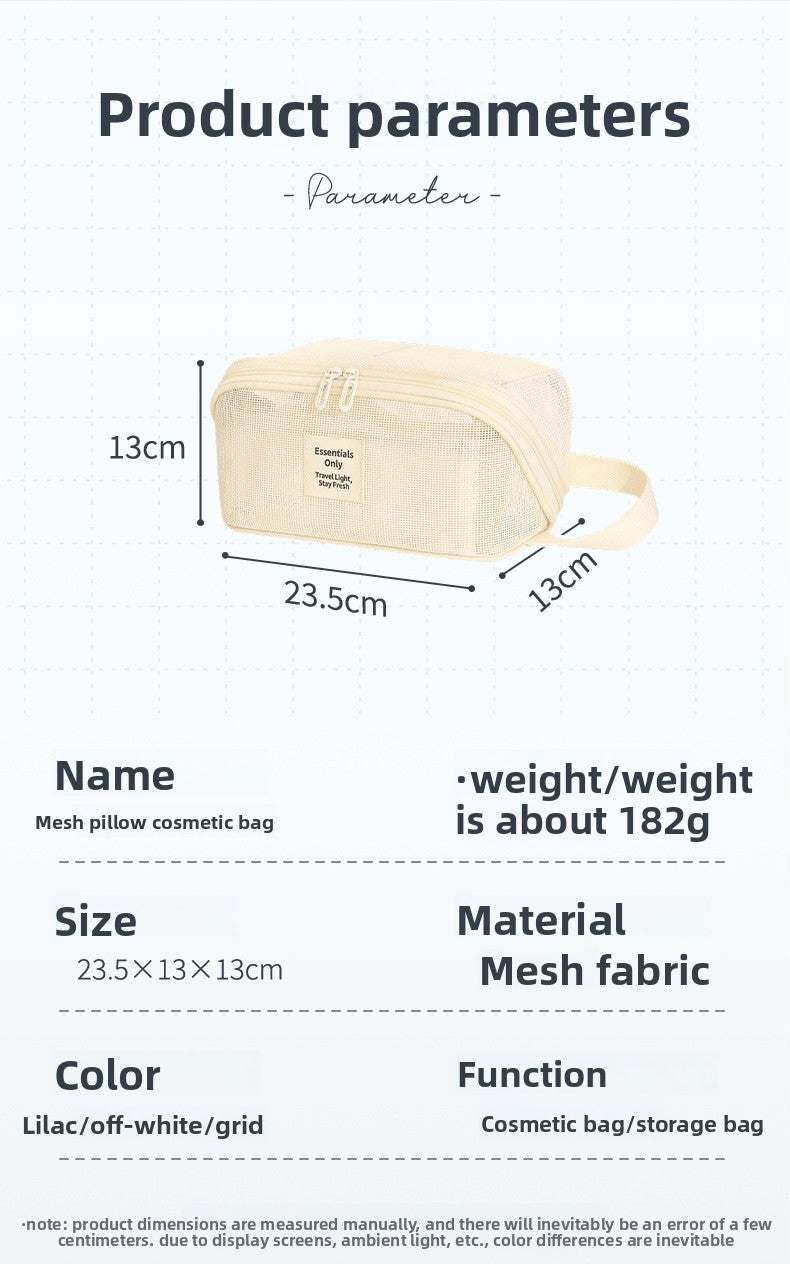 Lattice Net Cosmetic Bag Featuring Durable Design For Easy Storage And Travel