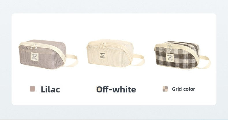 Lattice Net Cosmetic Bag Featuring Durable Design For Easy Storage And Travel
