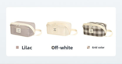 Lattice Net Cosmetic Bag Featuring Durable Design For Easy Storage And Travel