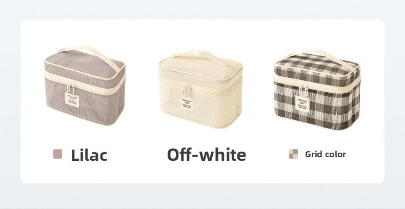 Lattice Cosmetic Bag In Stylish Design For Convenient Storage