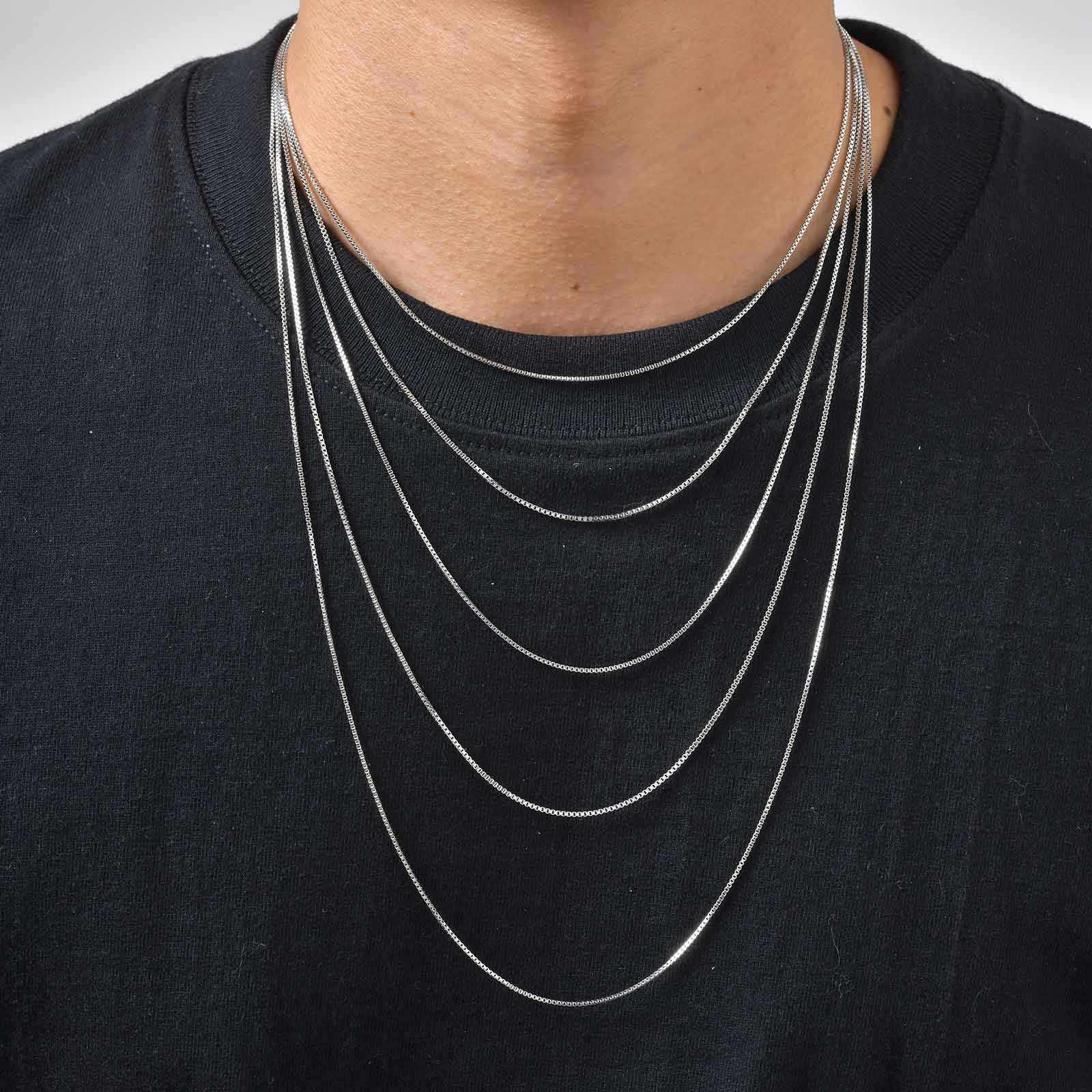 Solid Color Necklace For Unisex Featuring Waterproof Non Tarnish 201 Stainless Steel With 18K Real Gold Plated Box Chain