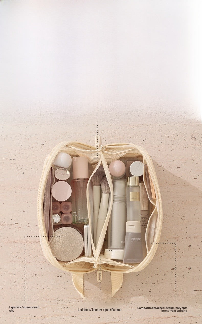 Lattice Net Cosmetic Bag Featuring Durable Design For Easy Storage And Travel