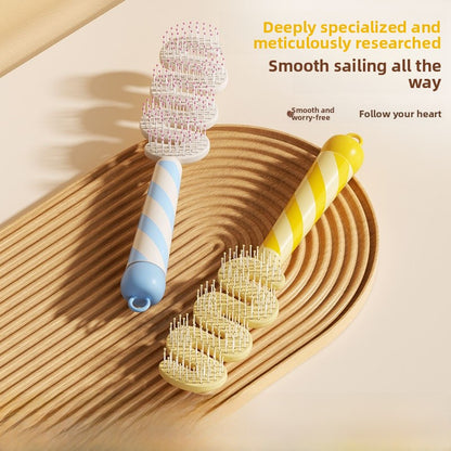 Stripe Pattern Hair Comb For Styling And Detangling, Durable And Lightweight Design
