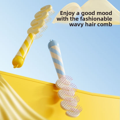 Stripe Pattern Hair Comb For Styling And Detangling, Durable And Lightweight Design