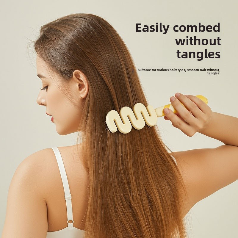 Stripe Pattern Hair Comb For Styling And Detangling, Durable And Lightweight Design