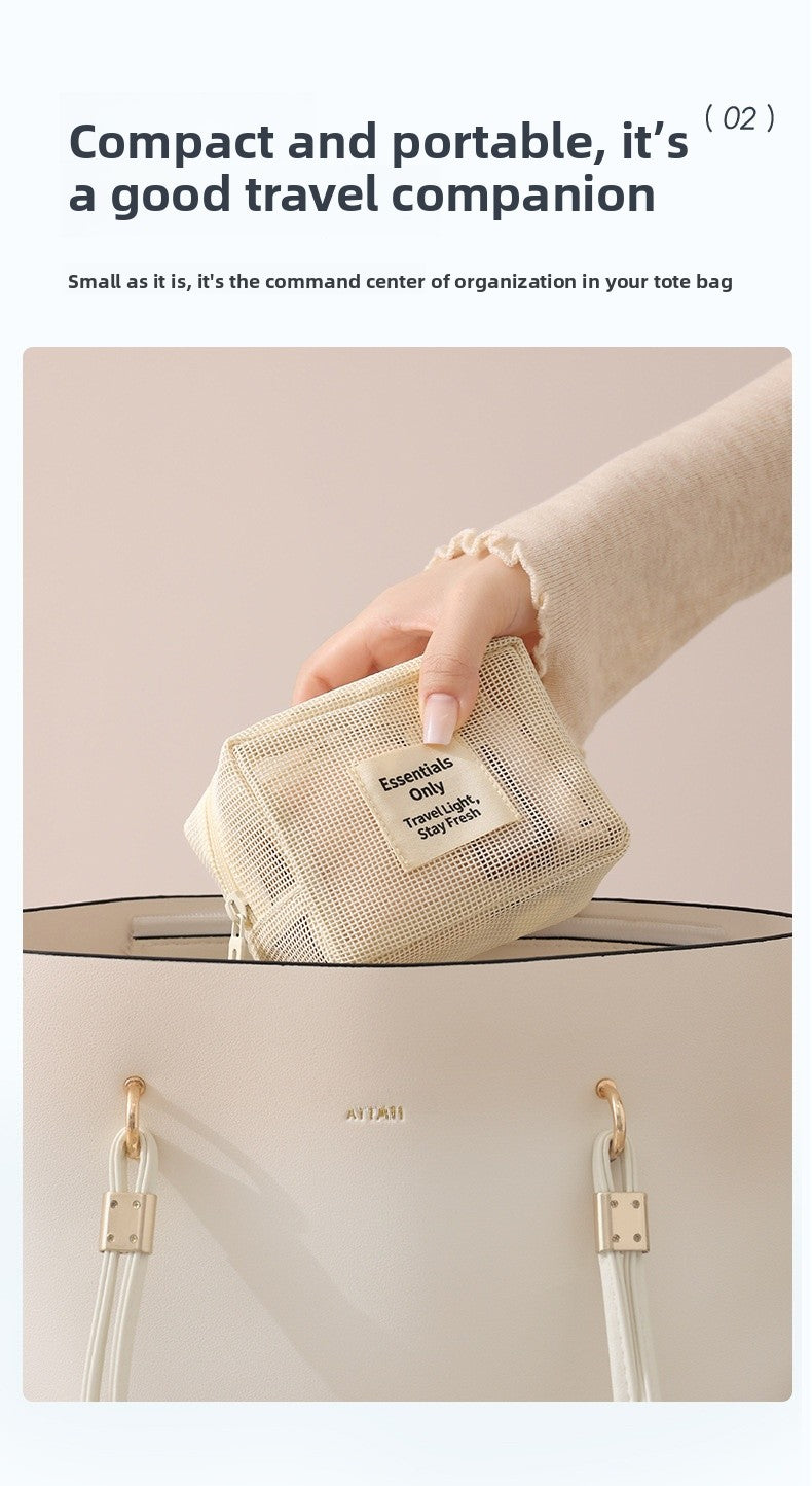 Lattice Cosmetic Bag Featuring Stylish Design For Convenient Storage
