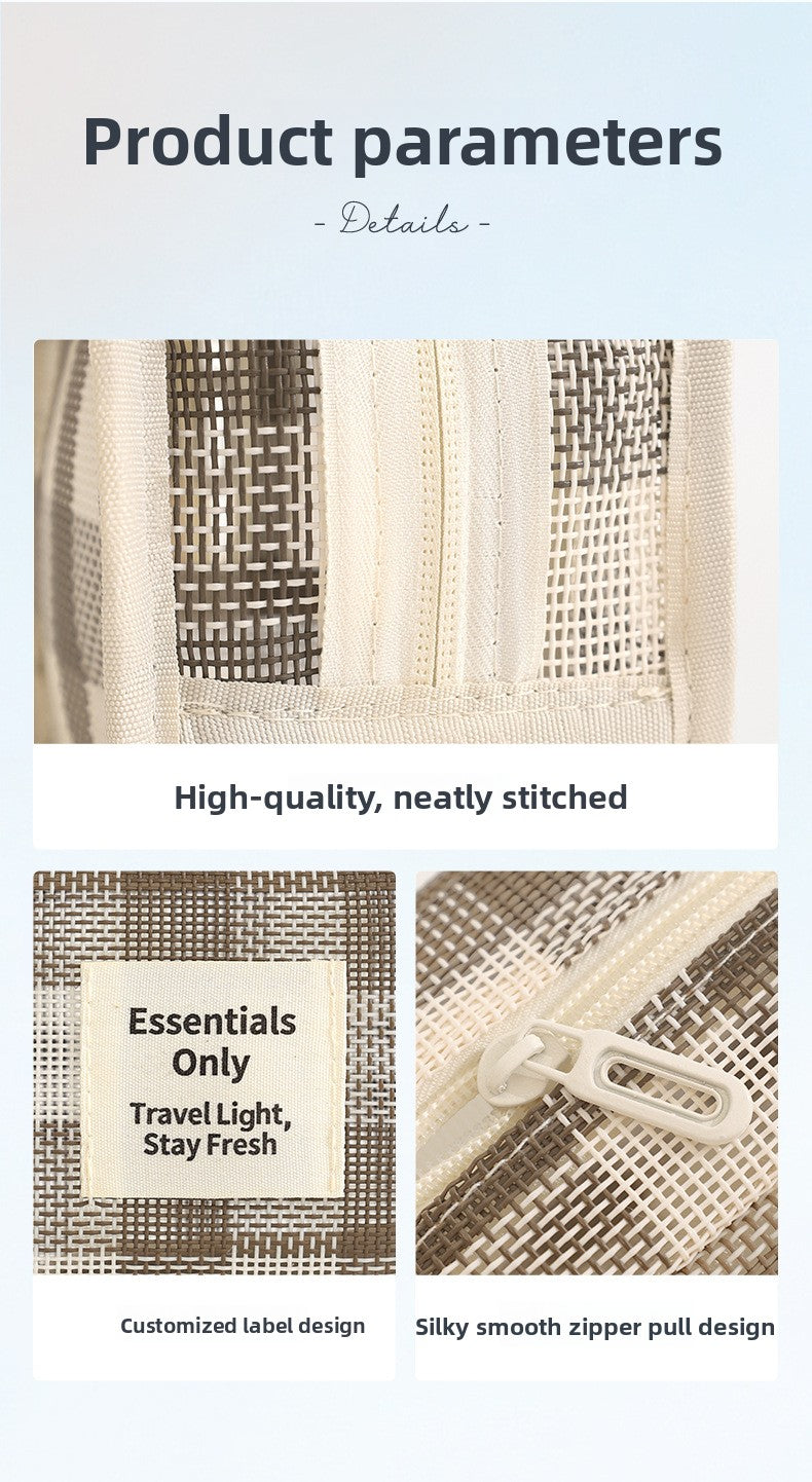 Lattice Cosmetic Bag Featuring Stylish Design For Convenient Storage
