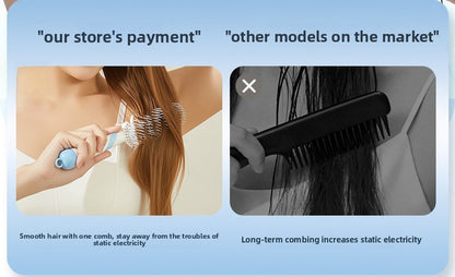 Stripe Pattern Hair Comb For Styling And Detangling, Durable And Lightweight Design