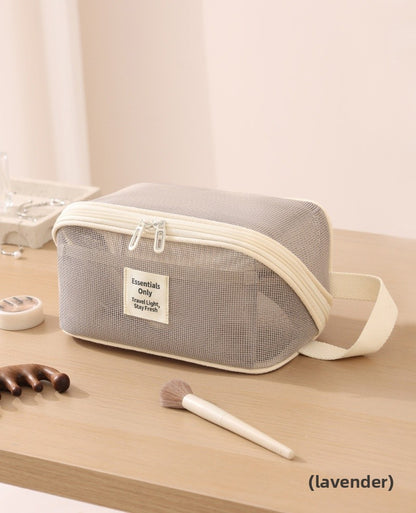 Lattice Net Cosmetic Bag Featuring Durable Design For Easy Storage And Travel