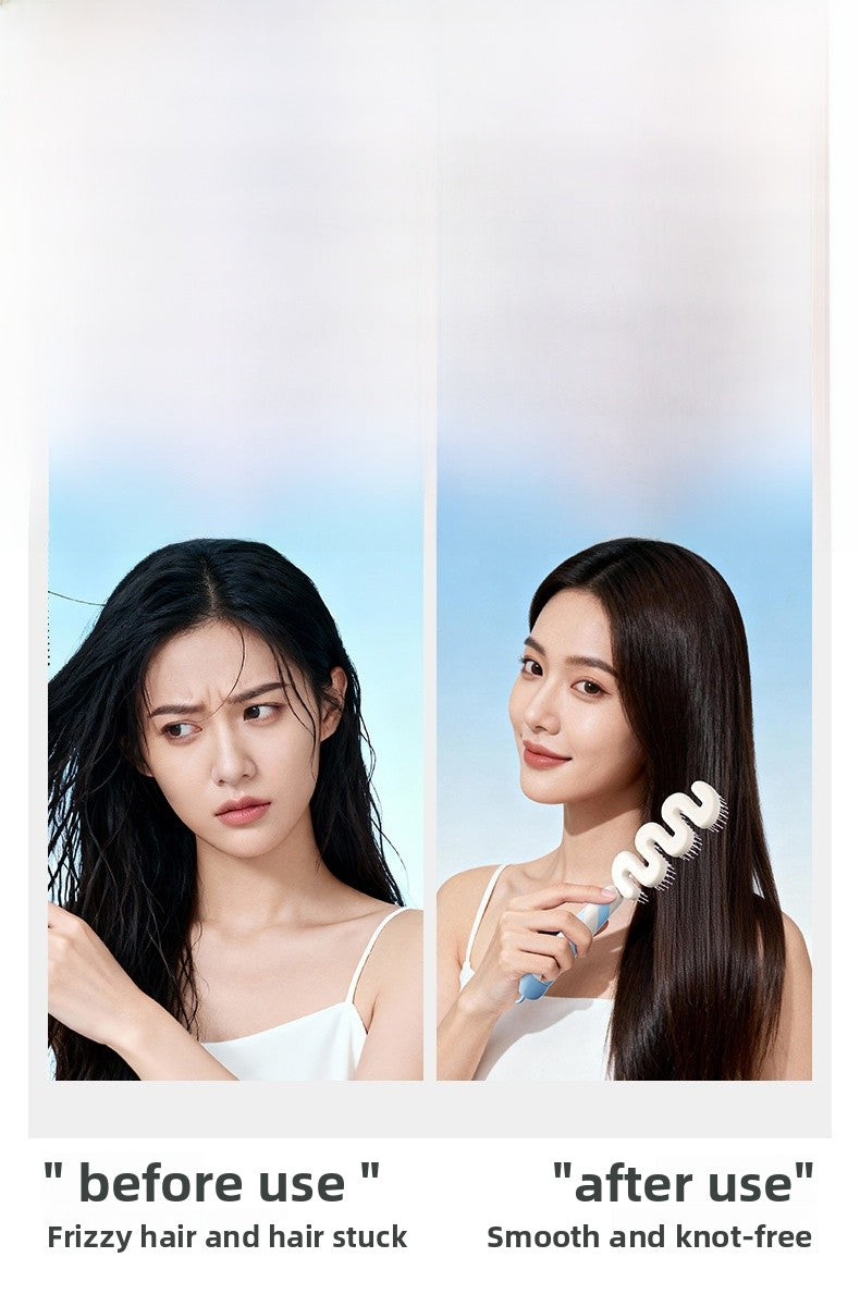 Stripe Pattern Hair Comb For Styling And Detangling, Durable And Lightweight Design