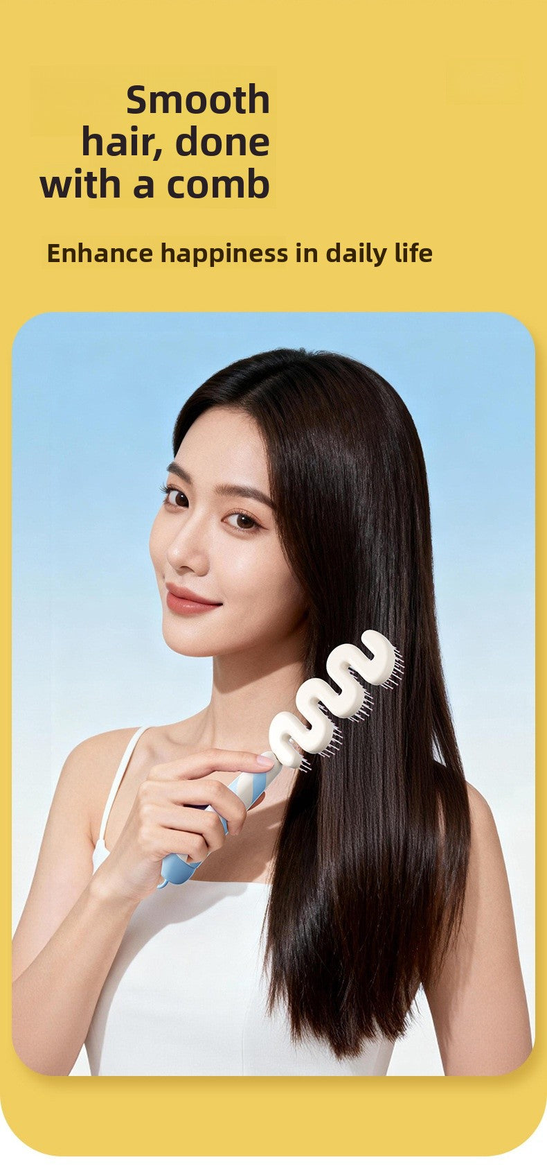 Stripe Pattern Hair Comb For Styling And Detangling, Durable And Lightweight Design