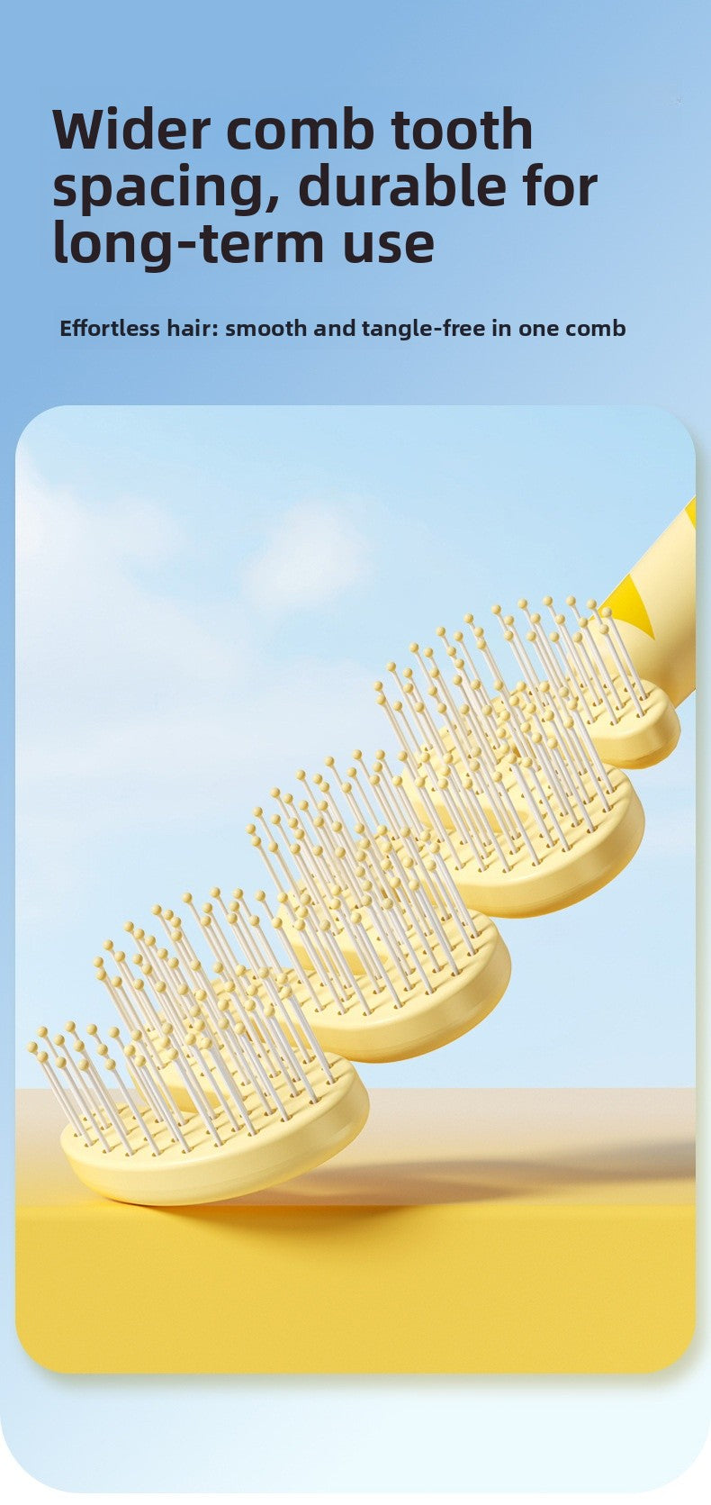 Stripe Pattern Hair Comb For Styling And Detangling, Durable And Lightweight Design