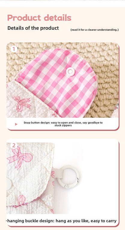 Floral Cloth Eyeglasses Case In Rose Red, Stylish And Durable Eyewear Accessory