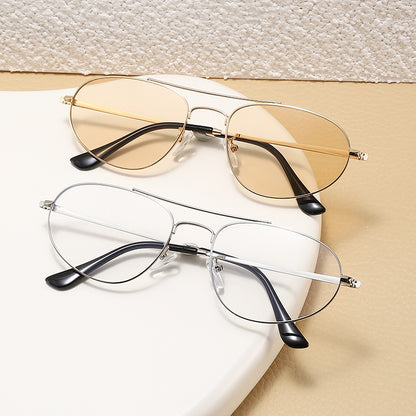 Men's Aviator Sunglasses With Full Frame And PC Lens Material In Golden, Perfect For Spring And Summer