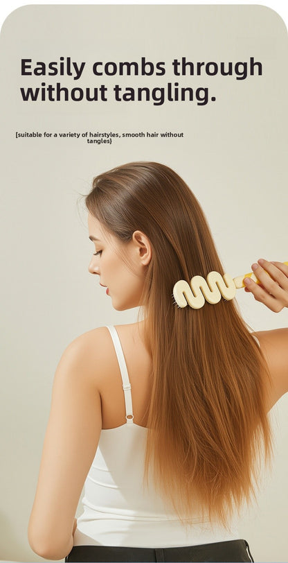 Stripe Pattern Hair Comb For Styling And Detangling, Durable And Lightweight Design