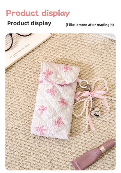 Floral Cloth Eyeglasses Case In Rose Red, Stylish And Durable Eyewear Accessory