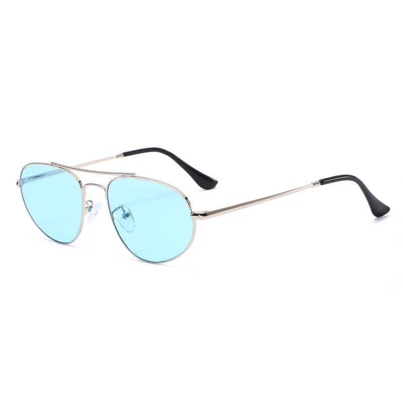 Men's Aviator Sunglasses With Full Frame And PC Lens Material In Golden, Perfect For Spring And Summer