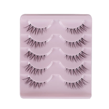 Cat Pattern False Eyelashes, 5 Pairs Made With Soft Artificial Fiber For Natural Look