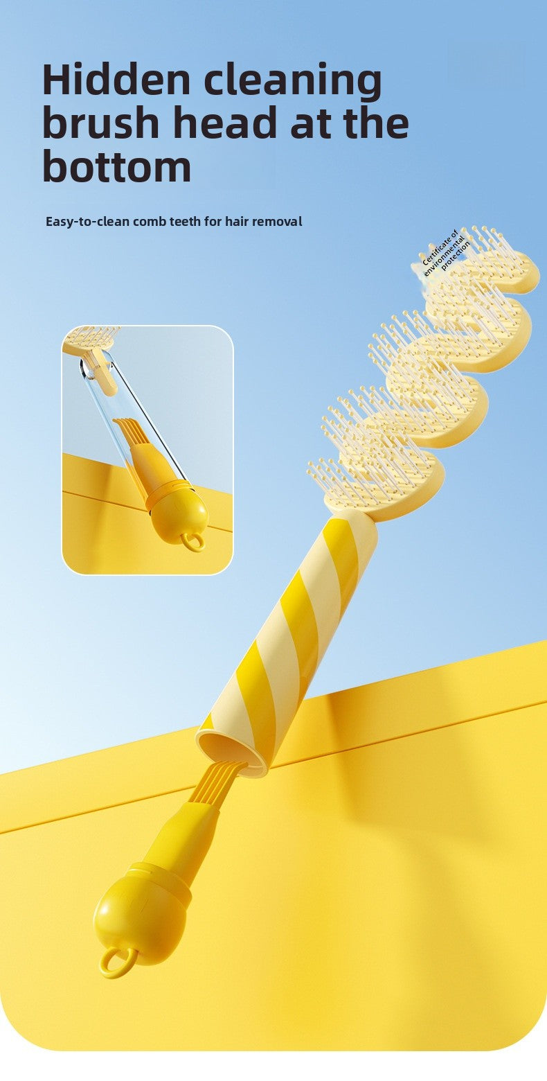 Stripe Pattern Hair Comb For Styling And Detangling, Durable And Lightweight Design