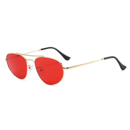 Men's Aviator Sunglasses With Full Frame And PC Lens Material In Golden, Perfect For Spring And Summer