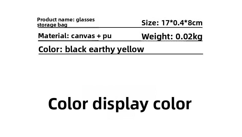Canvas Glasses Pouch In Black For Durable And Stylish Eyewear Protection