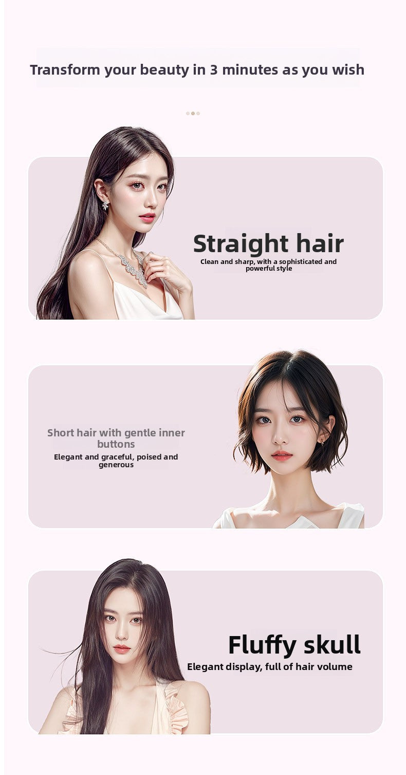 White Electric Hair Straightening Brush For Smooth And Sleek Hair Styling