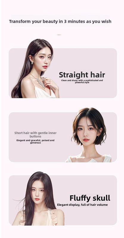 White Electric Hair Straightening Brush For Smooth And Sleek Hair Styling