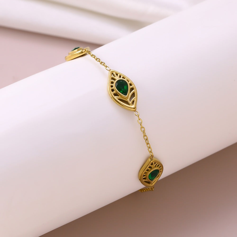 Peacock Bracelet For Women In Golden 304 Stainless Steel