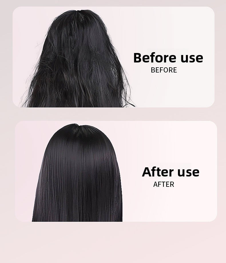 White Electric Hair Straightening Brush For Smooth And Sleek Hair Styling