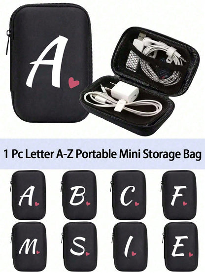 Unisex Square Polyester Letter Pattern Digital Bag, Stylish Small Square Bag For Everyday Use