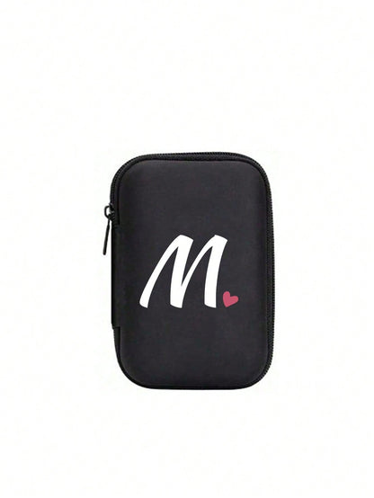 Unisex Square Polyester Letter Pattern Digital Bag, Stylish Small Square Bag For Everyday Use