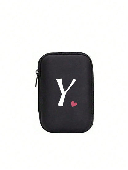Unisex Square Polyester Letter Pattern Digital Bag, Stylish Small Square Bag For Everyday Use