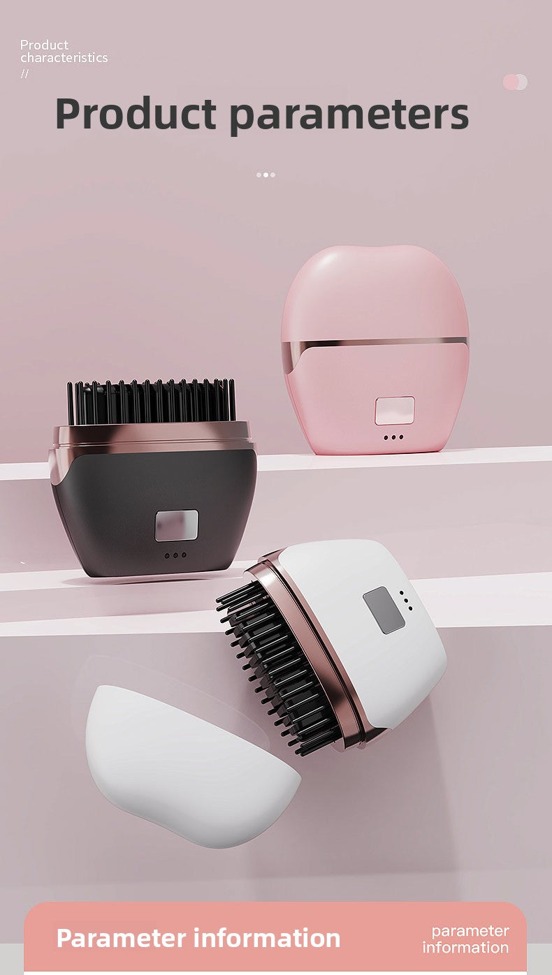 White Electric Hair Straightening Brush For Smooth And Sleek Hair Styling
