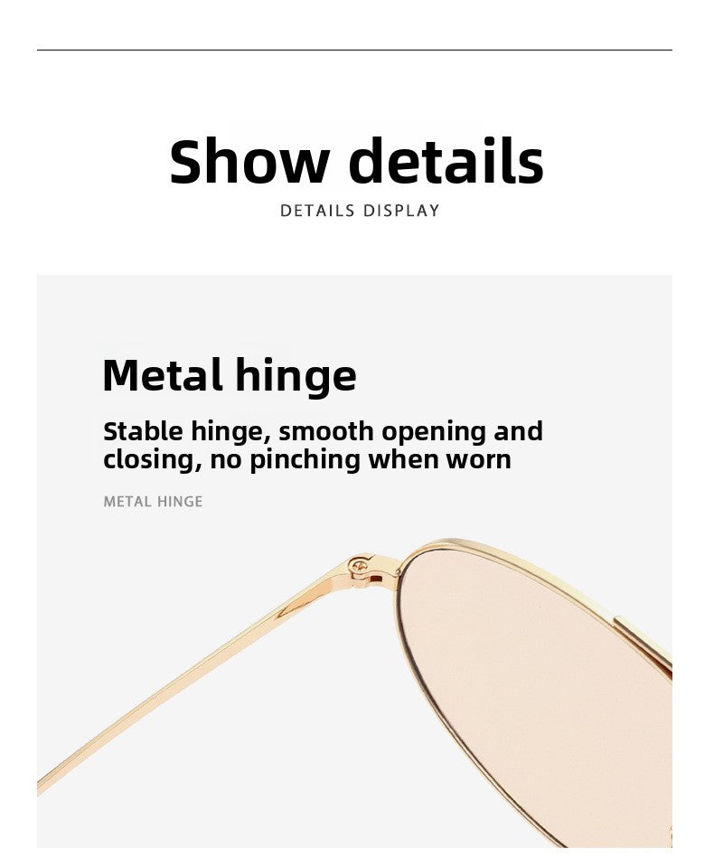 Men's Aviator Sunglasses With Full Frame And PC Lens Material In Golden, Perfect For Spring And Summer