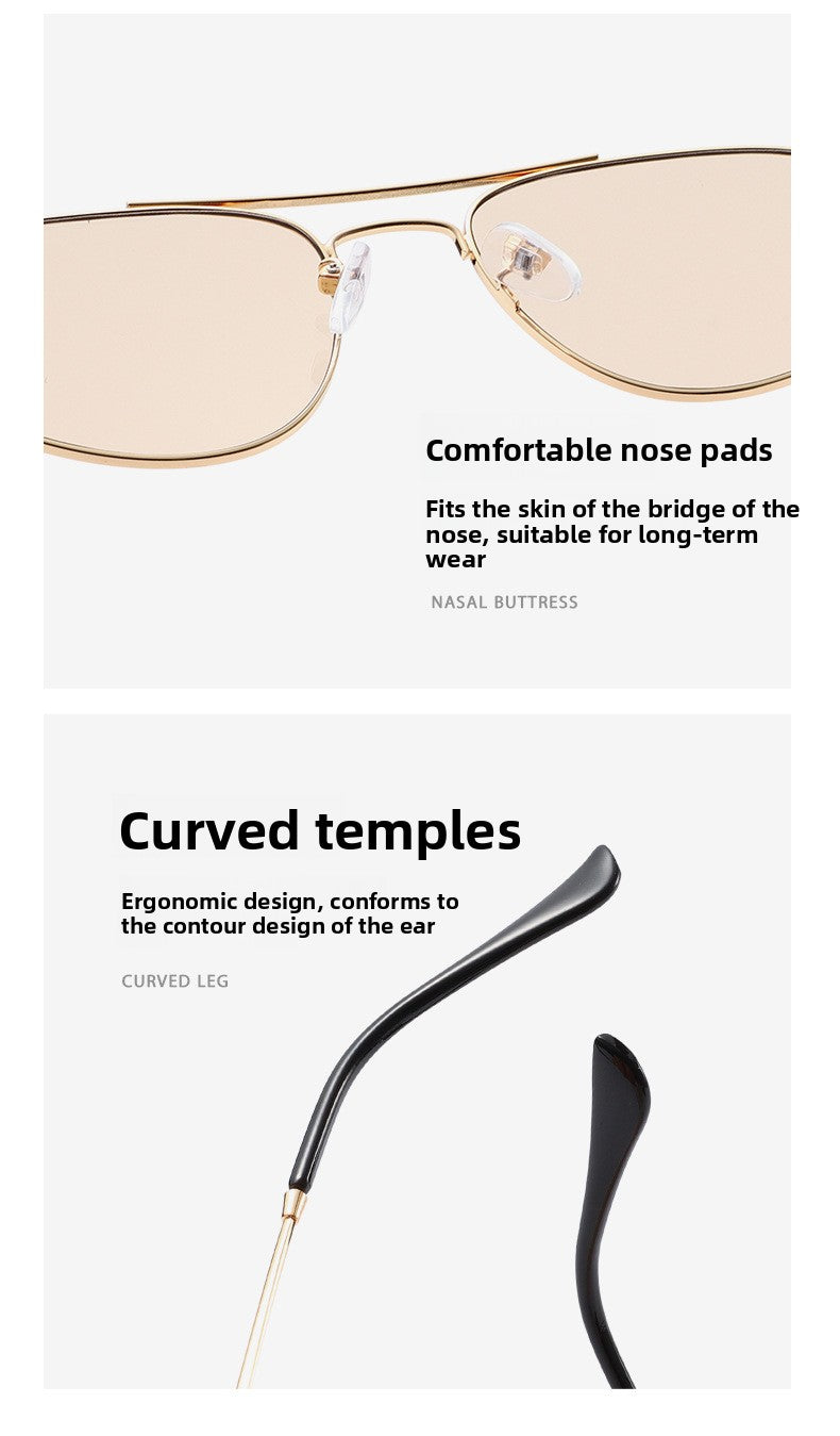Men's Aviator Sunglasses With Full Frame And PC Lens Material In Golden, Perfect For Spring And Summer