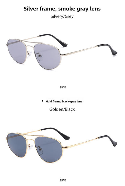 Men's Aviator Sunglasses With Full Frame And PC Lens Material In Golden, Perfect For Spring And Summer