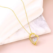 Gold Heart-shaped Necklace Pendant 5*17*22