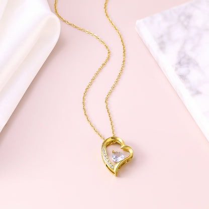 Heart Shape Necklace For Women Made Of Durable 304 Stainless Steel Featuring Elegant Golden Finish