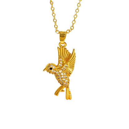 Copper Animal Necklace For Stylish Wear, Featuring A Golden Finish, 1 Piece