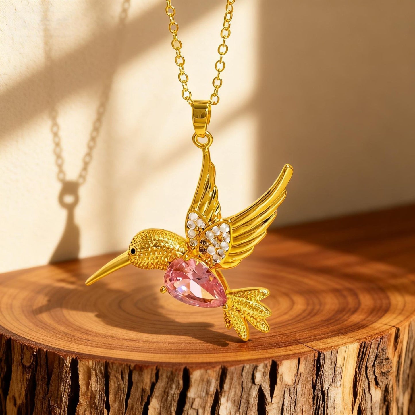 Bird Necklace For Elegant Style Featuring A Golden Finish