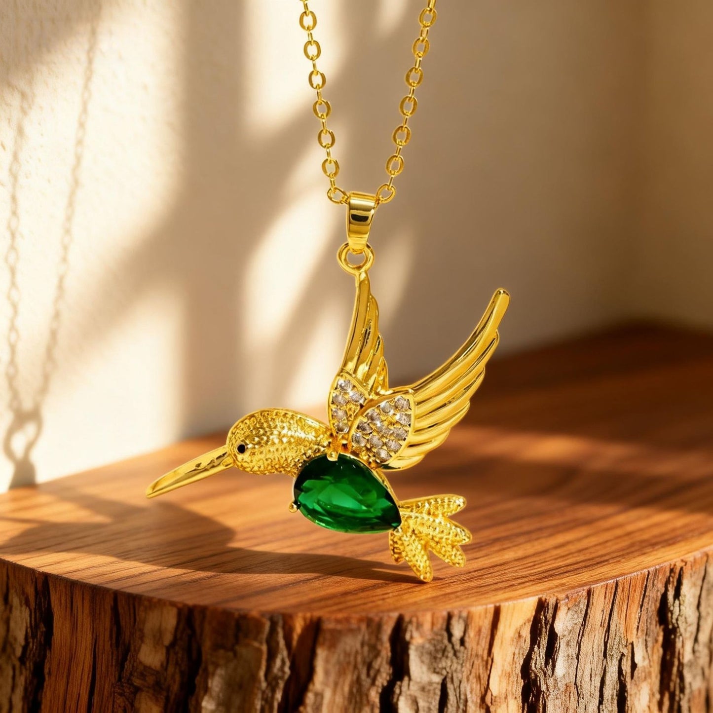 Bird Necklace For Elegant Style Featuring A Golden Finish