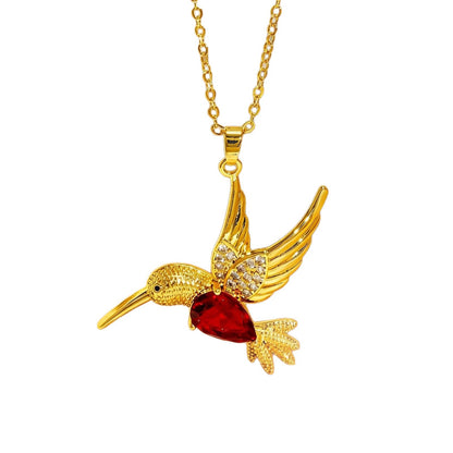 Bird Necklace For Elegant Style Featuring A Golden Finish